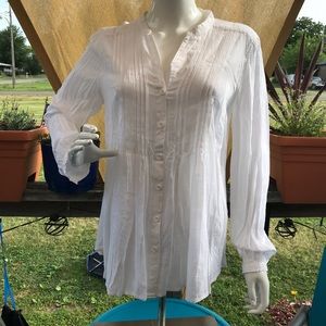 Bohemian Hippie Bib Poet Blouse. Large NWT